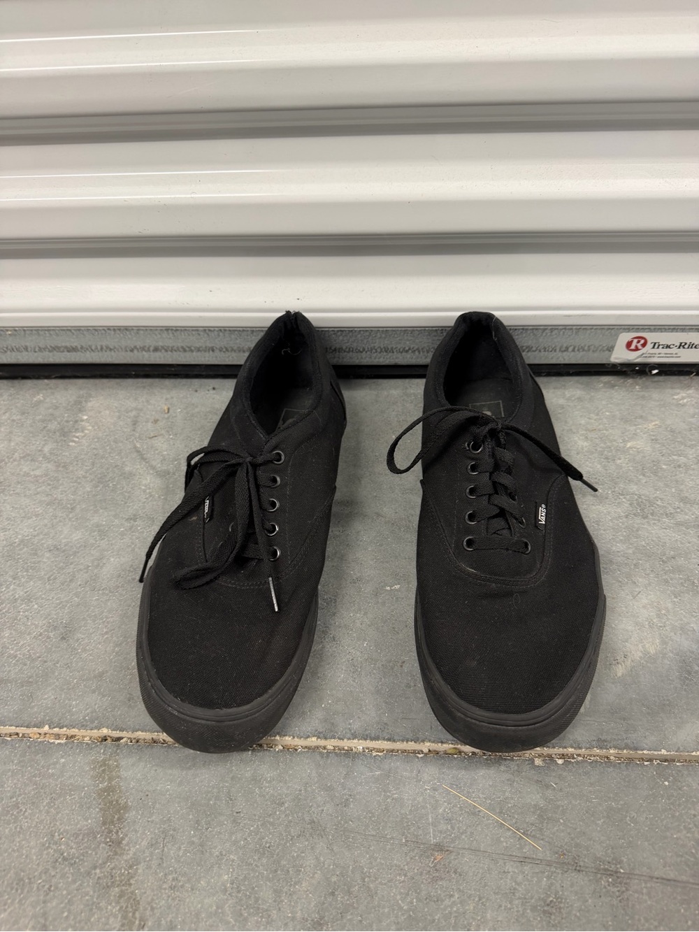 Vans Black Canvas Low-Top Sneakers